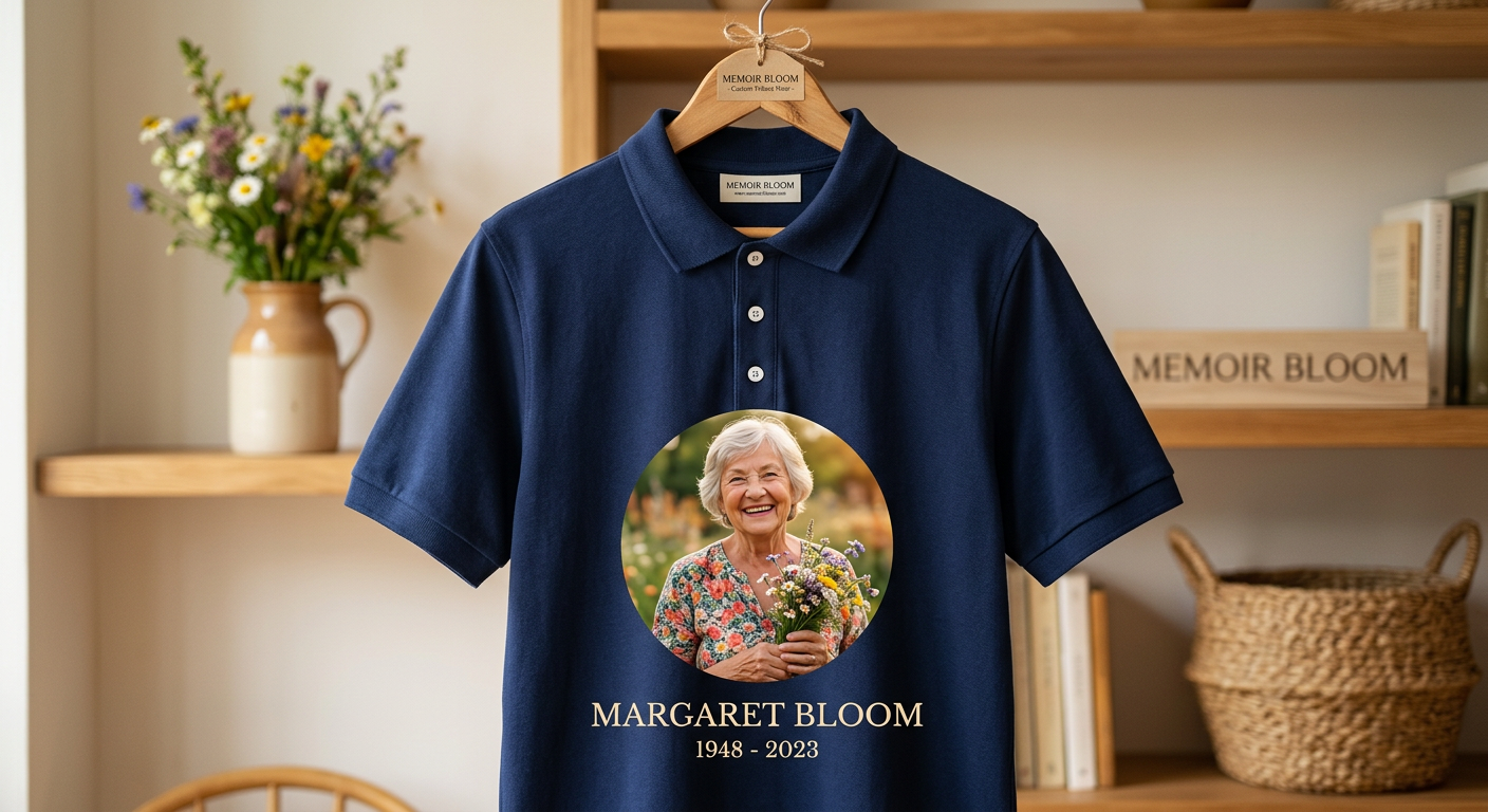 Portrait memory T shirts — one person. one photo. one story, worn forever.  "Some people leave a mark so deep, you carry them with you everywhere — now you can wear that feeling close to your heart."