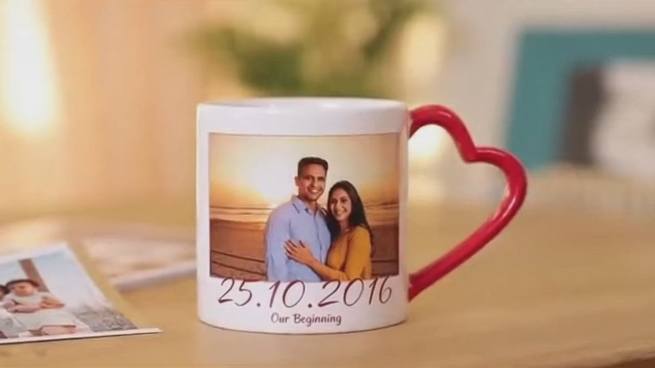 "Your Story, Your Mug" - Heart handle Mug.